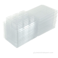 Caixa de plástico para molde de fundición de cera transparente de 6 cavidades